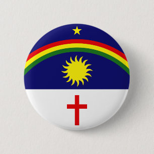 Pernambuco, Brazil flag 6 Cm Round Badge