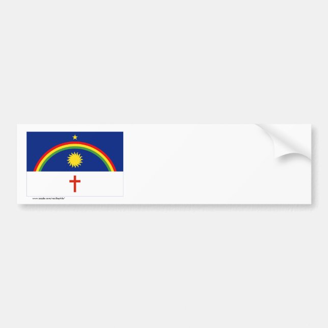 Pernambuco, Brazil Flag Bumper Sticker (Front)
