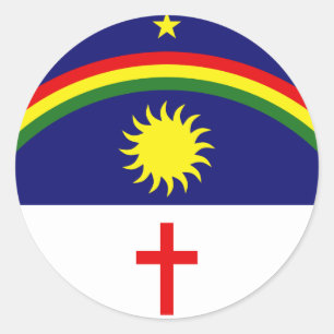 Pernambuco, Brazil flag Classic Round Sticker