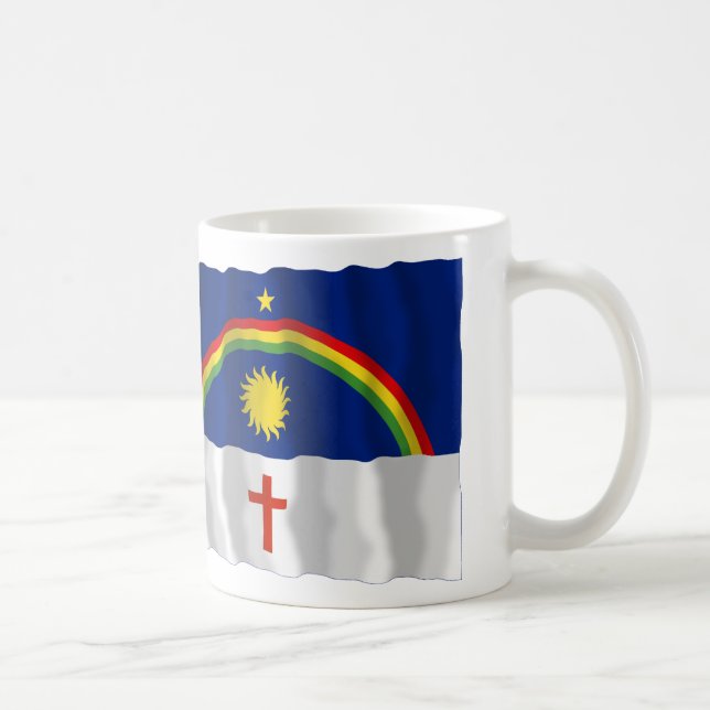 Pernambuco & Brazil Waving Flags Coffee Mug (Right)