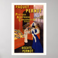 Pernot Biscuits Package French Cookies Advertising