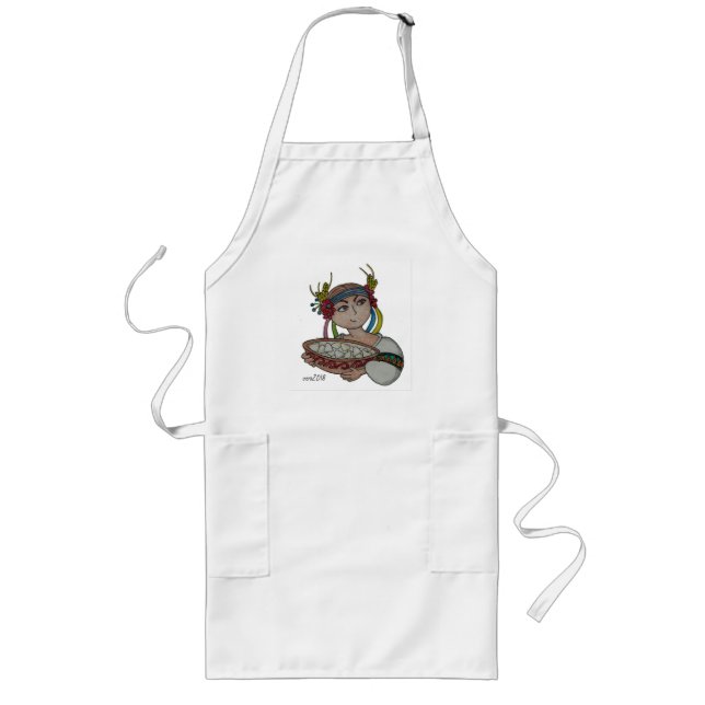 Perogie Pierogie Varenyky Diva Long Apron (Front)