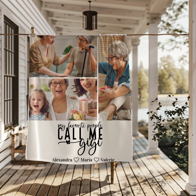 Peronalized 3 Photo Gigi Gift Fleece Blanket (Creator Uploaded)