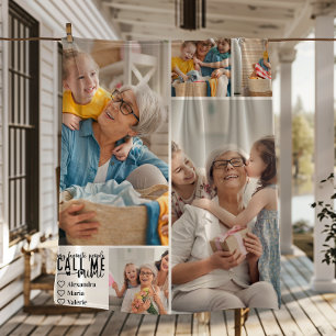 Peronalized 5 Photo Mimi Gift Fleece Blanket