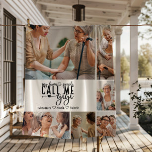 Peronalized 6 Photo Gigi Gift Fleece Blanket