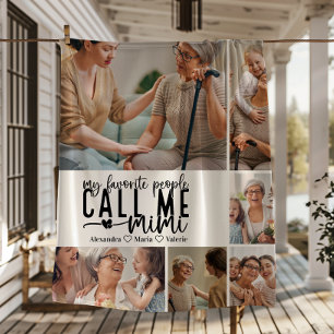 Peronalized 6 Photo Mimi Gift Fleece Blanket
