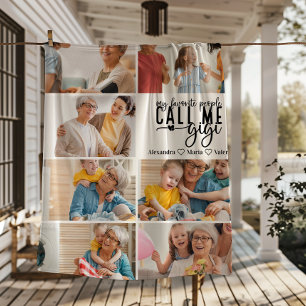 Peronalized 7 Photo Gigi Gift Fleece Blanket