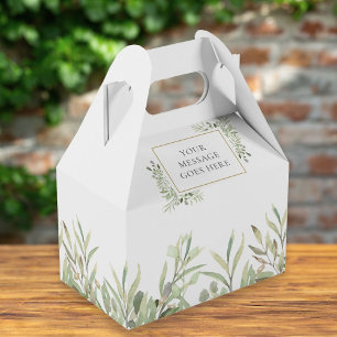 Peronalized Elegant Gold Greenery Favour Box