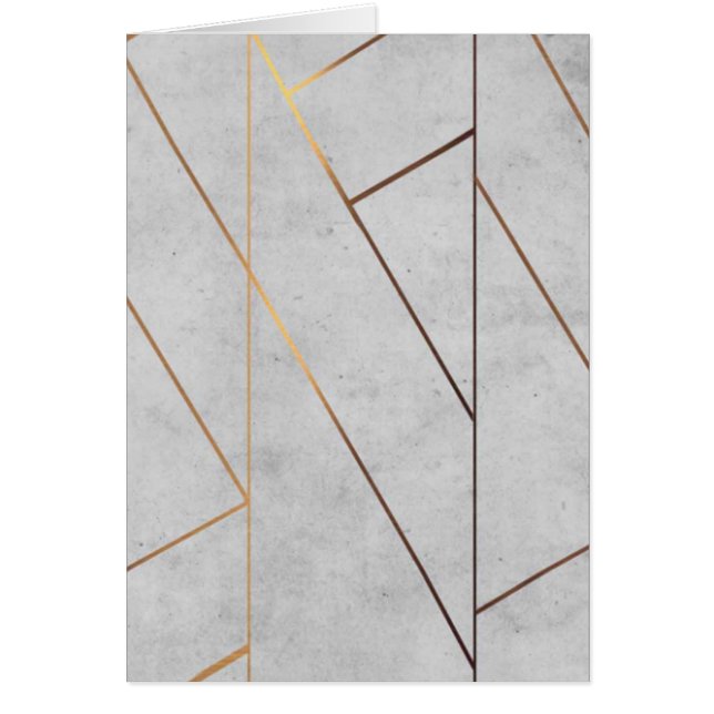 Peronalized Grey Marble Gold Geometric (Front)