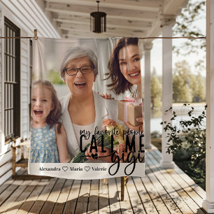 Peronalized Photo My Favorite People Call Me Gigi Fleece Blanket