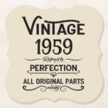 Perosnalized vintage 65th birthday gifts black paper coaster<br><div class="desc">You can add some originality with this limited edition, premium quality, and original, classy, retro, and vintage-looking birthday graphic design with a cool typography font. This is a great gift idea for men, women, husbands, wives, girlfriends, and boyfriends who will love this one-of-a-kind piece of art. The best unique and...</div>
