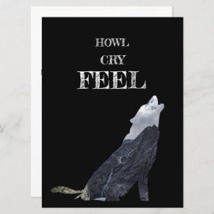 Perosnalized, Wolf Howling Card