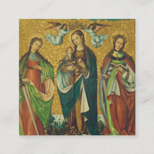 Perpetua & Felicitas – Premium Arena Gold Martyr Square Business Card