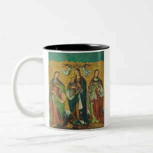Perpetua & Felicitas – Premium Arena Gold Martyr Two-Tone Coffee Mug