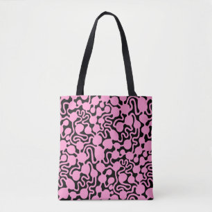Perpetual Ant Farm v2 - Pink on Black Tote Bag