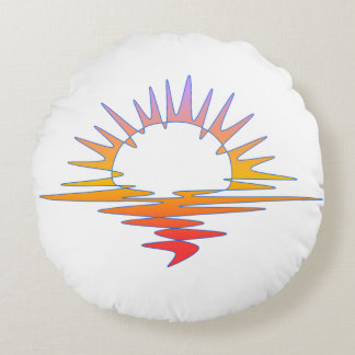 Perpetual Art Endless Sunset Round Cushion