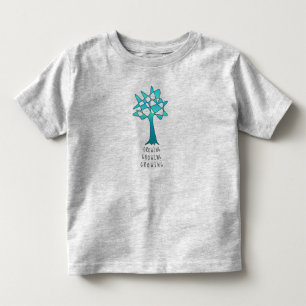 Perpetual Blue Green Tree Art "Growing" Toddler T-Shirt