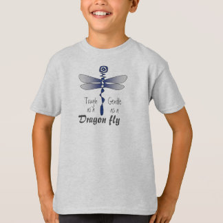 Perpetual Blue Grey Dragonfly Phrase T-Shirt