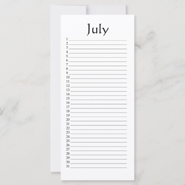 Perpetual Calendar July Psalm 96:6 (Front)