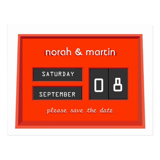 Perpetual Calendar Save the Date Announcement II Postcard