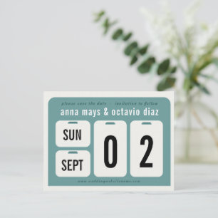 Perpetual Calendar Save The Date Postcard