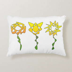 Perpetual Yellow Flower Art Decorative Cushion