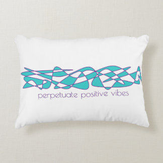 Perpetuate Positive Vibes Teal and Purple Decorative Cushion