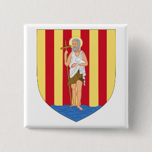 Perpignan Coat of Arms 15 Cm Square Badge