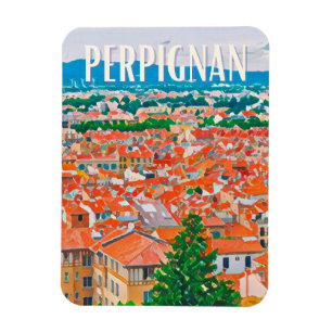 Perpignan Photo Vintage Magnet