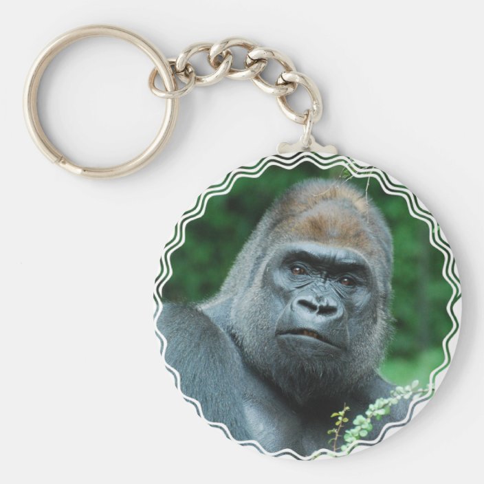 Perplexed Gorilla Key Ring | Zazzle.co.uk