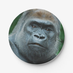Perplexed Gorilla Paper Plate