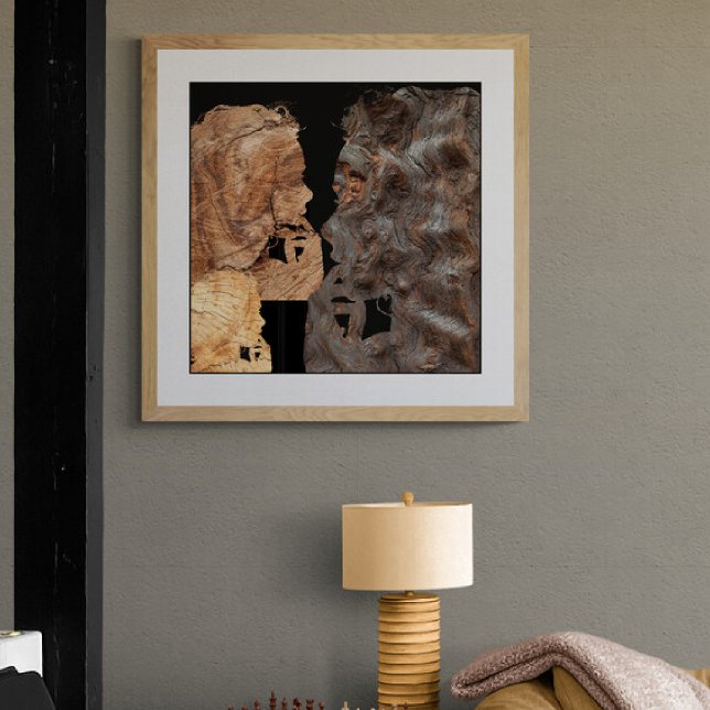 Perplexed woman profile canvas print (Creator Uploaded)