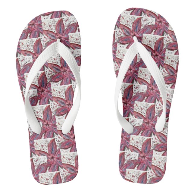 Perpule Lilium Orientali Pair of Flip Flops (Footbed)