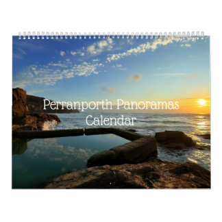 Perranporth Panoramic photos 18 month Calendar