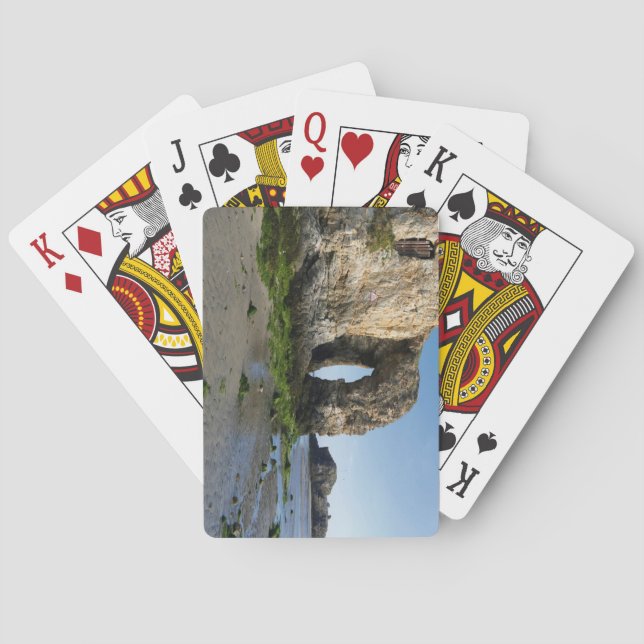 Perranporth Sea Cornwall Coast England Playing Cards (Back)