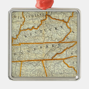 Perrine's New Topographical War Map Metal Tree Decoration