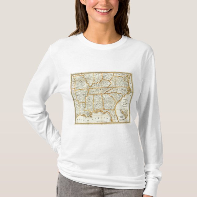 Perrine's New Topographical War Map T-Shirt (Front)