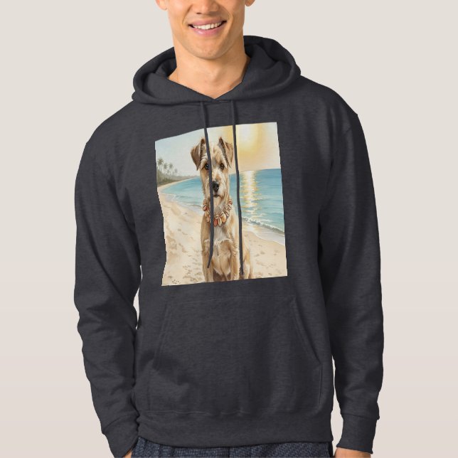 Perro con collar de caracolas  hoodie (Front)