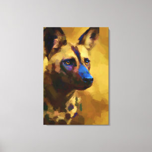 Perro Salvaje Africano Canvas Print