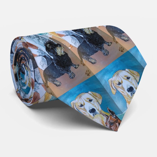 Perros en la Playa Painting by Alfred Fox Tie (Rolled)