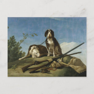 Perros en traílla Postcard
