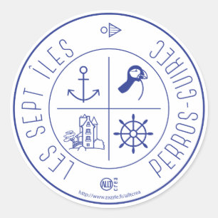 Perros-Guirec the Seven Islands Classic Round Sticker