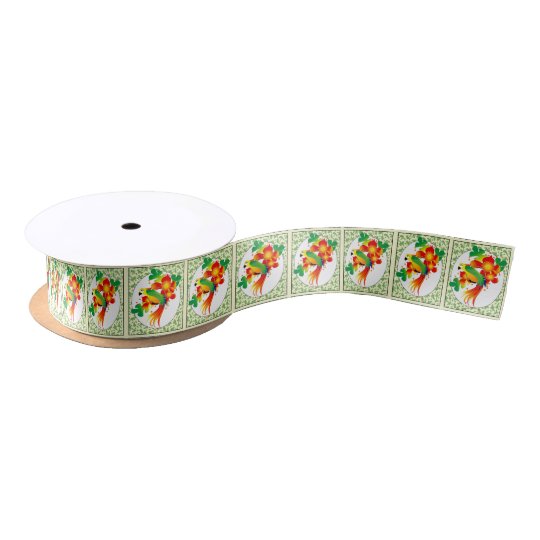 PERROT BIRD CARTOON RIBBON SATIN RIBBON