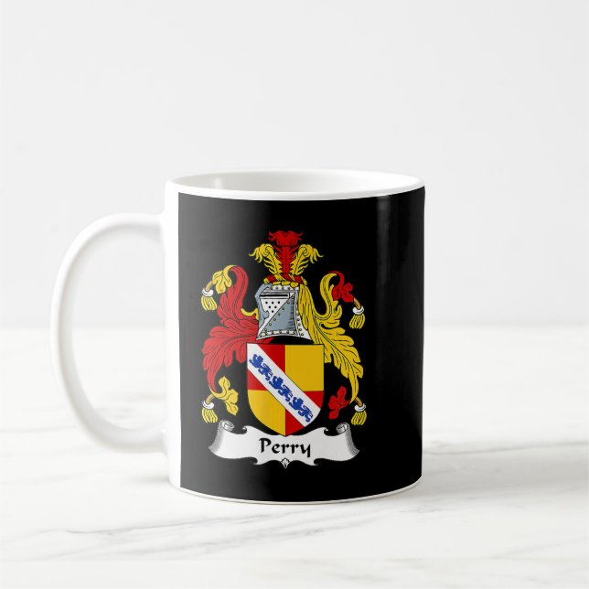 Perry Coat of Arms  Family Crest  Coffee Mug (Left)