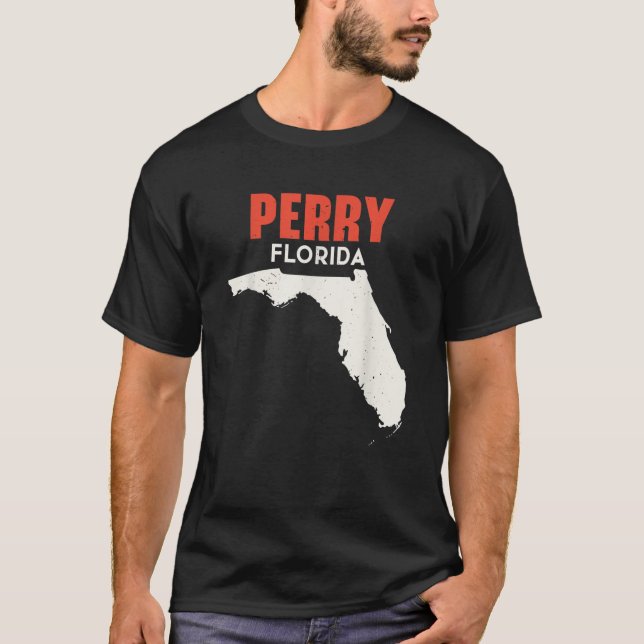 Perry Florida USA State America Travel Floridian T-Shirt (Front)