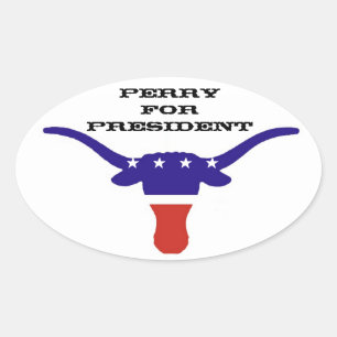 PERRY FOR PRESIDENT OVAL STICKER