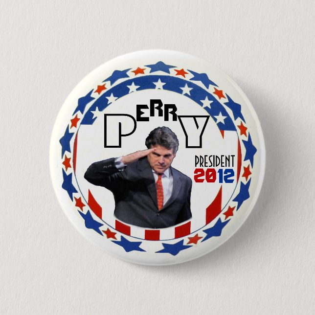 Perry for Prez in 2012 6 Cm Round Badge (Front)