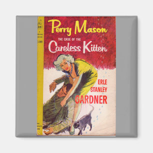 Perry Mason Case of the Careless Kitten book cover Magnet