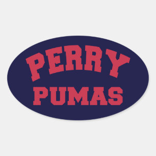 Perry Pumas Oval Sticker