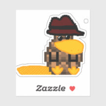 Perry the PineconePlatypus CustomCut Vinyl Sticker